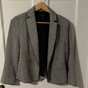 Ann Taylor black and white cropped blazer